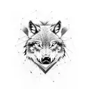 lonely wolf Wood boar tattoo design idea