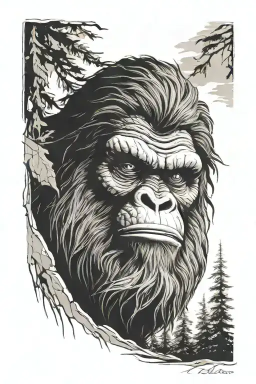 sasquatch tattoo design idea