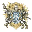 Zagreb Dinamo hooligans protecting the entrance tattoo design idea