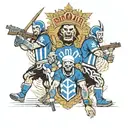 Zagreb Dinamo hooligans protecting the entrance tattoo design idea