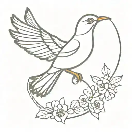 Flying Mockingbird tattoo design idea