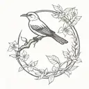 Flying Mockingbird tattoo design idea