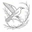 Flying Mockingbird tattoo design idea