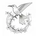 Flying Mockingbird tattoo design idea