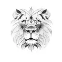 lion fading away tattoo design idea