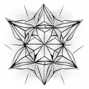 faceted star with sparkles tattoo design idea