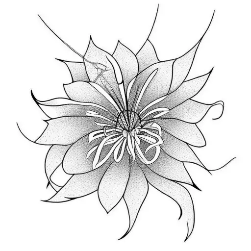 spider lily tattoo design idea