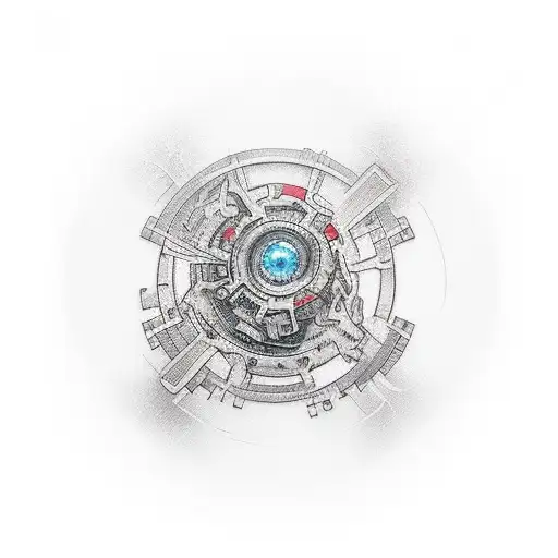 The tattoo could feature a central focal point such as a stylized gear or a robotic arm, symbolizing the machinist tattoo design idea