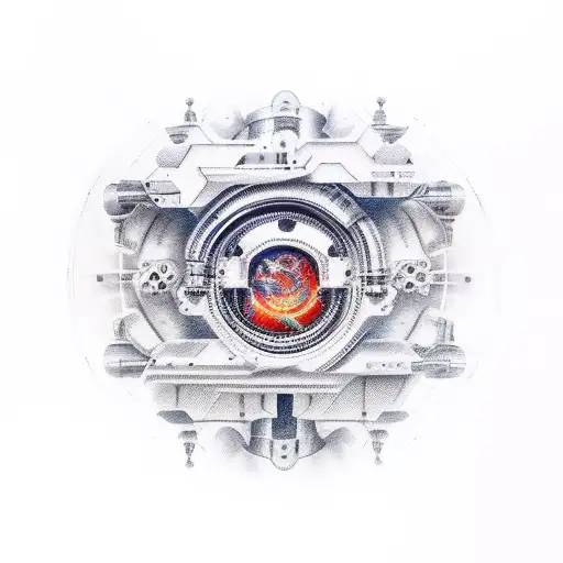 machinist, robotics, engineering, space operations tattoo design idea