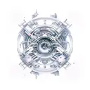 machinist, robotics, engineering, space operations tattoo design idea