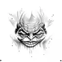 hear no evil see no evil fear no evil with joker faces tattoo design idea