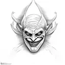 hear no evil see no evil fear no evil with joker faces tattoo design idea