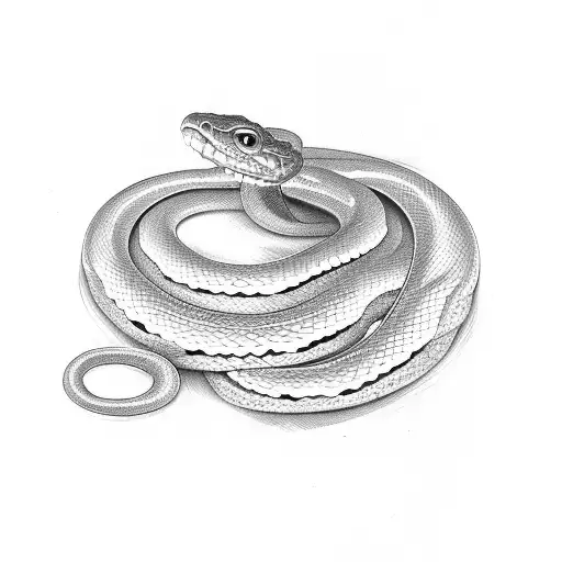 snake half in zipper, half out of zipper tattoo design idea