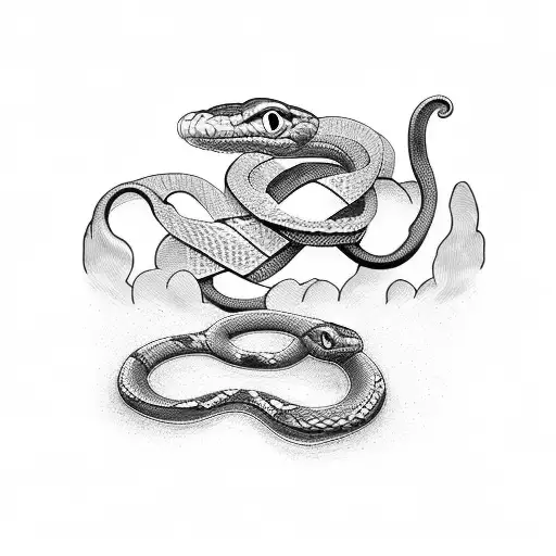 snake and zipper tattoo design idea