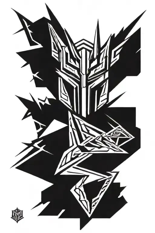 decepticon logo incorporated into the design tattoo design idea