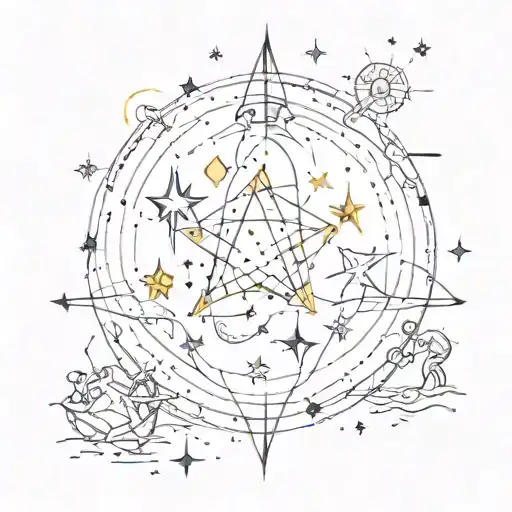 star constellations family tattoo design idea