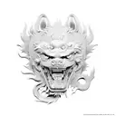 Foo Dog tattoo design idea