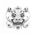 Foo Dog tattoo design idea