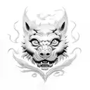 Foo Dog tattoo design idea