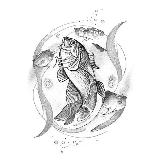 pisces children  tattoo design idea