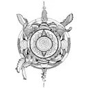 pisces children dreamcatcher yin Yang love baby water lily mandala koi tattoo design idea