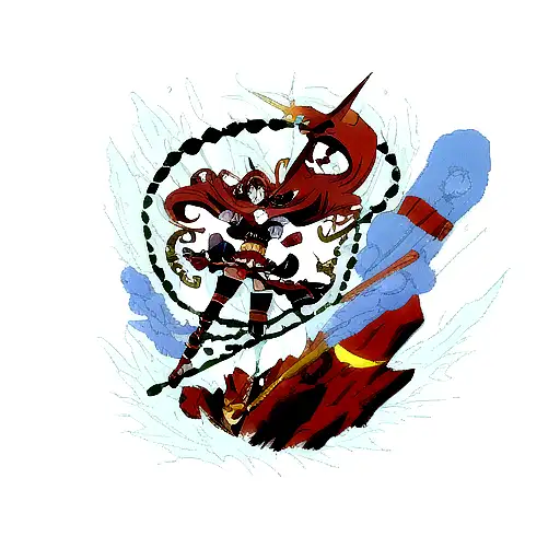 gurren lagann drill on top of a semi colon tattoo design idea