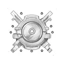 wrenches piston tattoo design idea