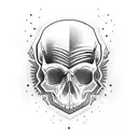 wrenches piston skull tattoo design idea