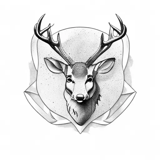 Texas state outline with the letter R in the middle, Deer antlers at the top, Catfish at the bottom tattoo design idea