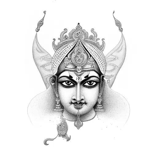 Krishna, Arjuna and Karna tattoo design idea