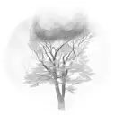 Misty Forest tattoo design idea