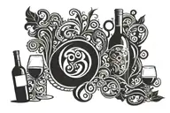 WINES tattoo design idea
