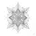 Lavender Elsa Fire Stars tattoo design idea