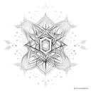 Lavender Elsa Fire Stars tattoo design idea