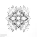 Lavender Elsa Fire Stars tattoo design idea