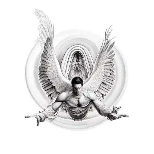 icarus  falling tattoo design idea