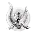 icarus  falling tattoo design idea