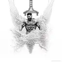 icarus  falling tattoo design idea