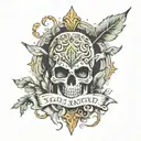 Latin words tattoo design idea