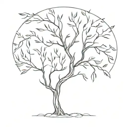 ash tree tattoo design idea