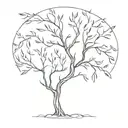 ash tree tattoo design idea