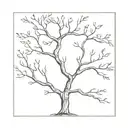 ash tree tattoo design idea