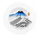 mount Fuji in enso  tattoo design idea