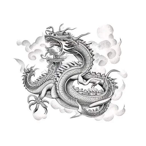 3 headed Dragon tattoo design idea