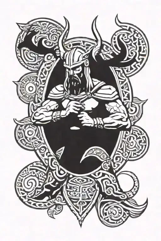 alas mayas thor viking tattoo design idea