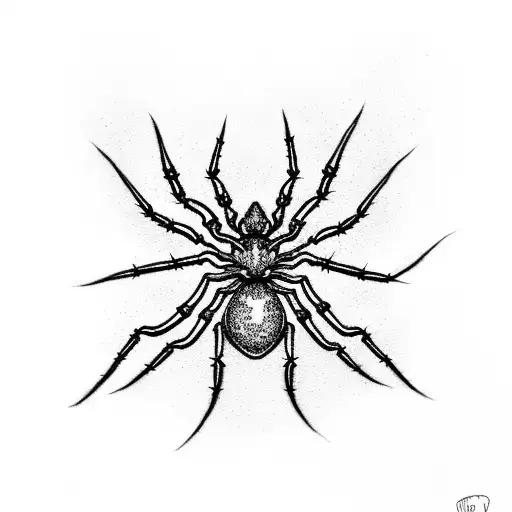 A spider in the trap of old ideas tattoo design idea