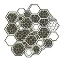 honeycomb pattern with 7 combs forming a pattern tattoo design idea