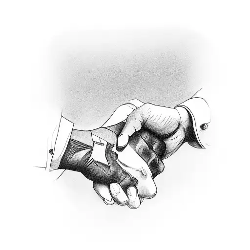 shaking hand with a liar tattoo design idea