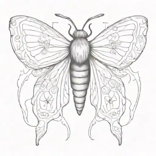moth tattoo design idea