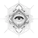 Third Eye with music and creativity process tattoo design idea